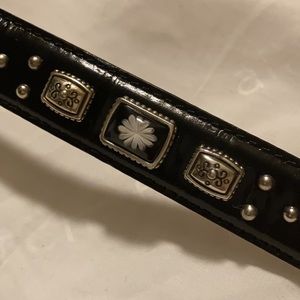 Brighton Water Lilly Leather Croc Belt B30203